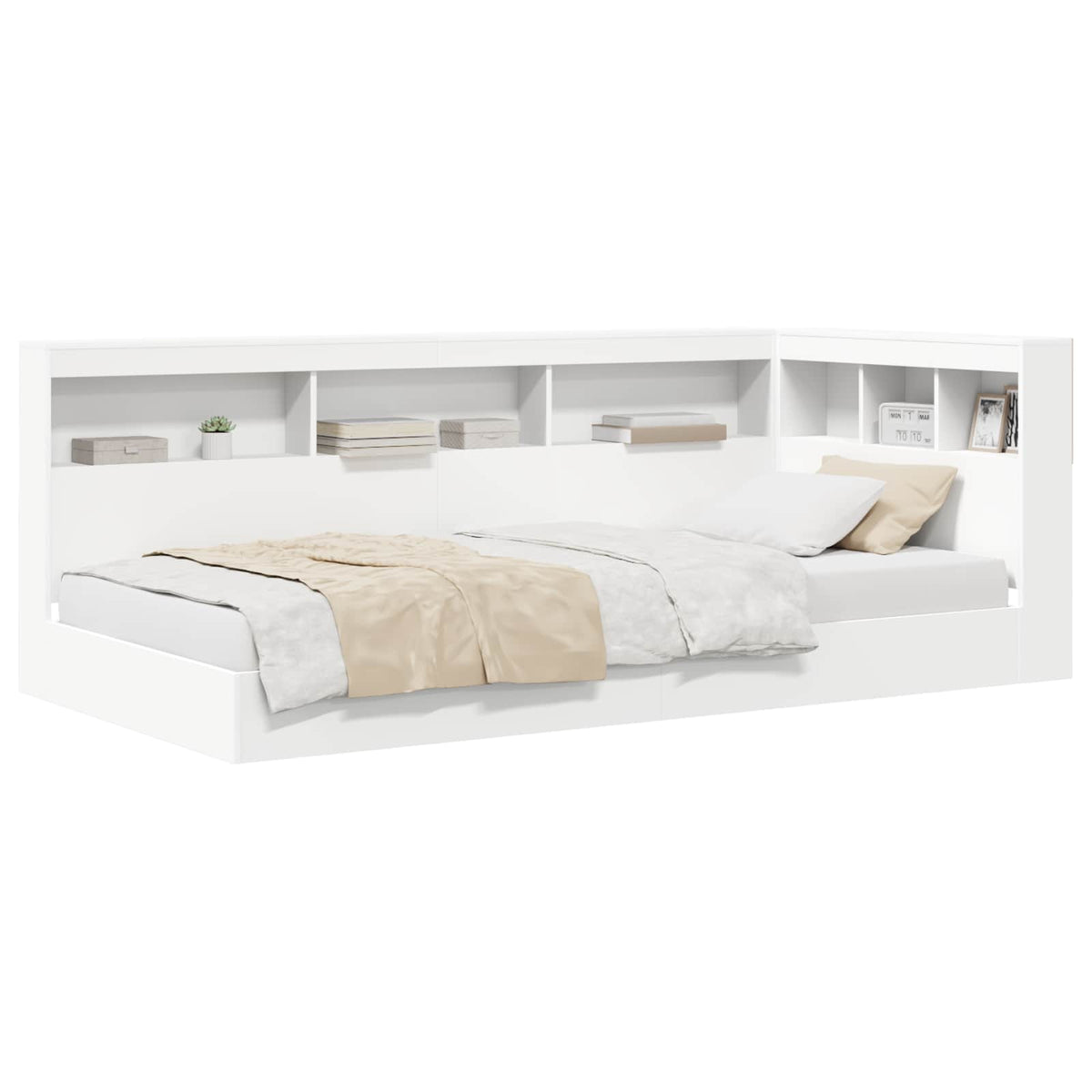 Bookcase Bed with Shelf Engineered Wood 90 cm 190 cm