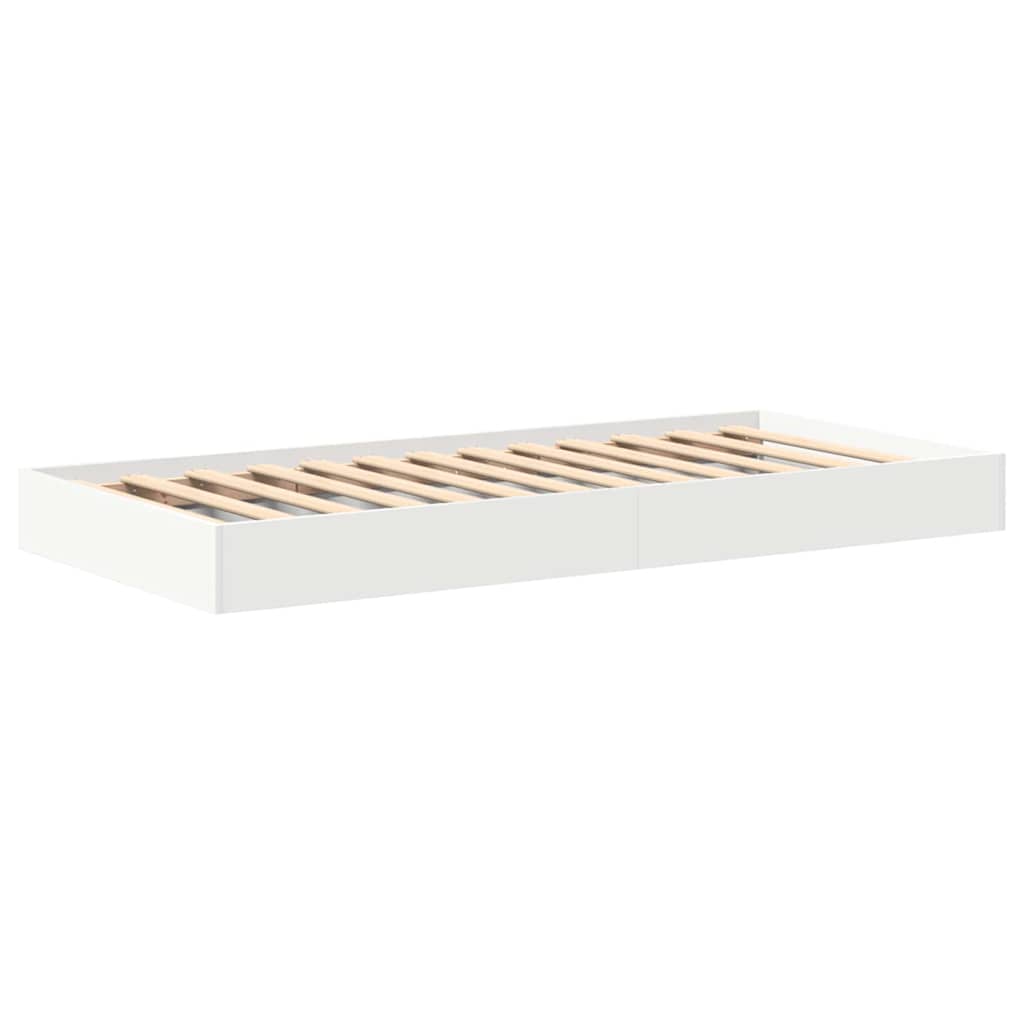 vidaXL Bookcase Bed with Shelf White 90 x 190 cm Engineered Wood 4