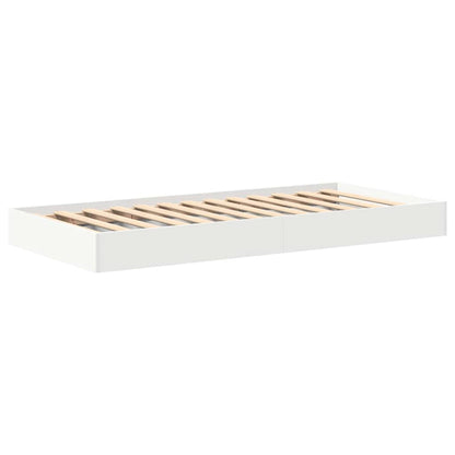 vidaXL Bookcase Bed with Shelf White 90 x 190 cm Engineered Wood 4