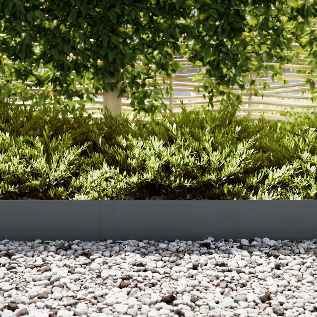 vidaXL Lawn Edging 50 pcs 100 x 0.05 x 20 cm Cold Rolled Steel 3