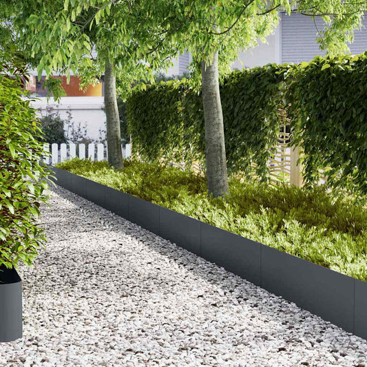 vidaXL Lawn Edging 30 pcs 100 x 0.05 x 30 cm Cold Rolled Steel 1