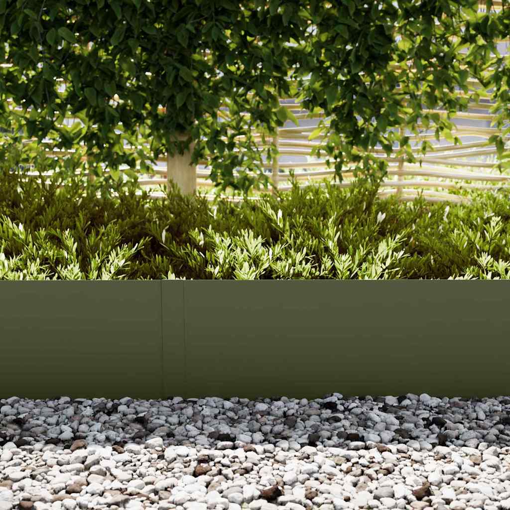vidaXL Lawn Edging 30 pcs 100 x 0.05 x 30 cm Cold Rolled Steel 3