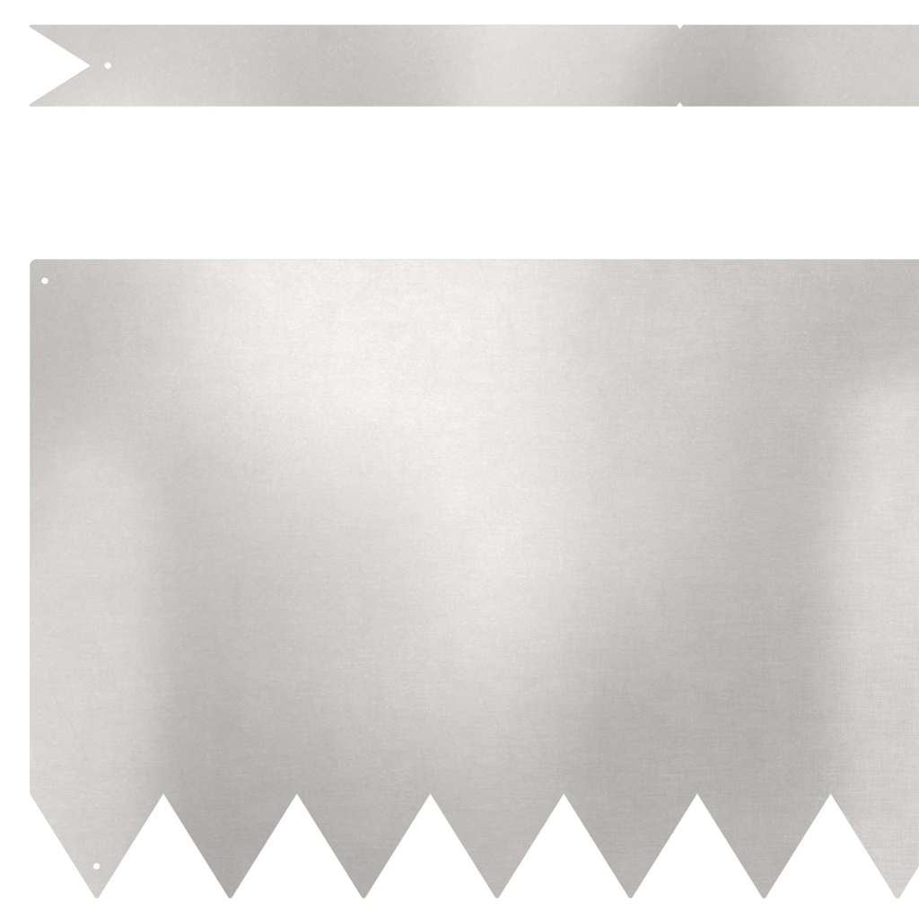 vidaXL Lawn Edging 30 pcs 100 x 0.05 x 30 cm Stainless Steel Silver 4