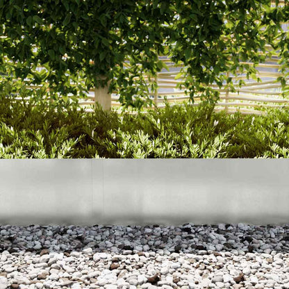 vidaXL Lawn Edging 30 pcs 100 x 0.05 x 30 cm Stainless Steel Silver 3