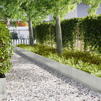 vidaXL Lawn Edging 30 pcs 100 x 0.05 x 30 cm Stainless Steel Silver 1