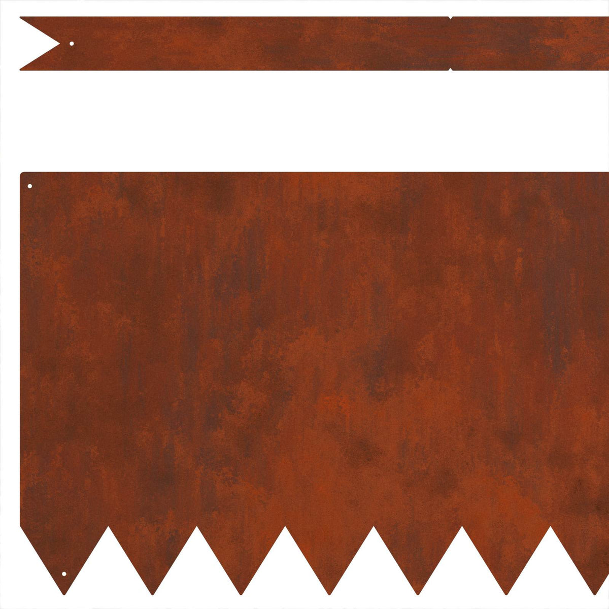 vidaXL Lawn Edging 50 pcs 100 x 0.05 x 30 cm Weathering Steel Rusty 5