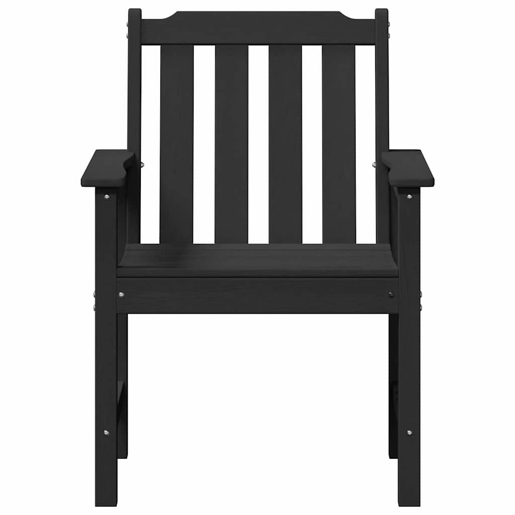 vidaXL Garden Chair 4 pcs Black Polyethylene 5