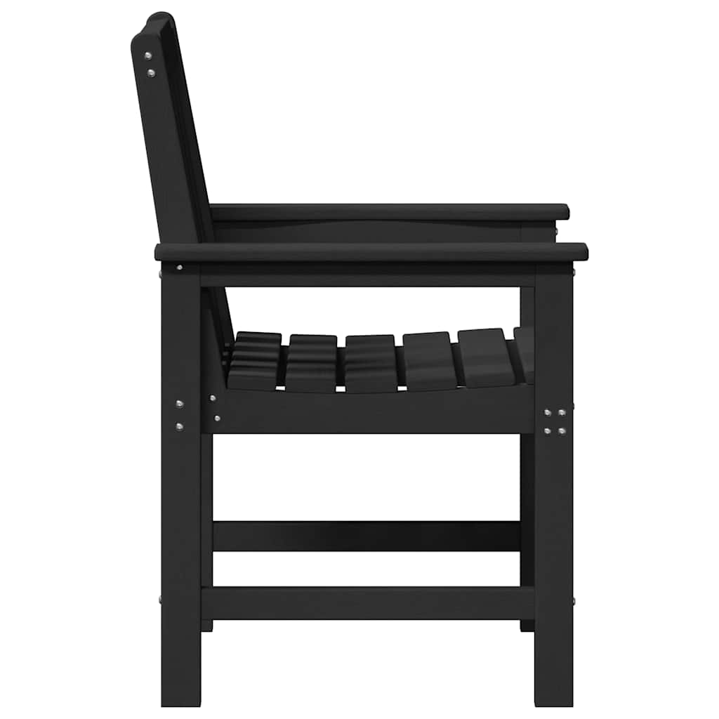 vidaXL Garden Chair 4 pcs Black Polyethylene 6