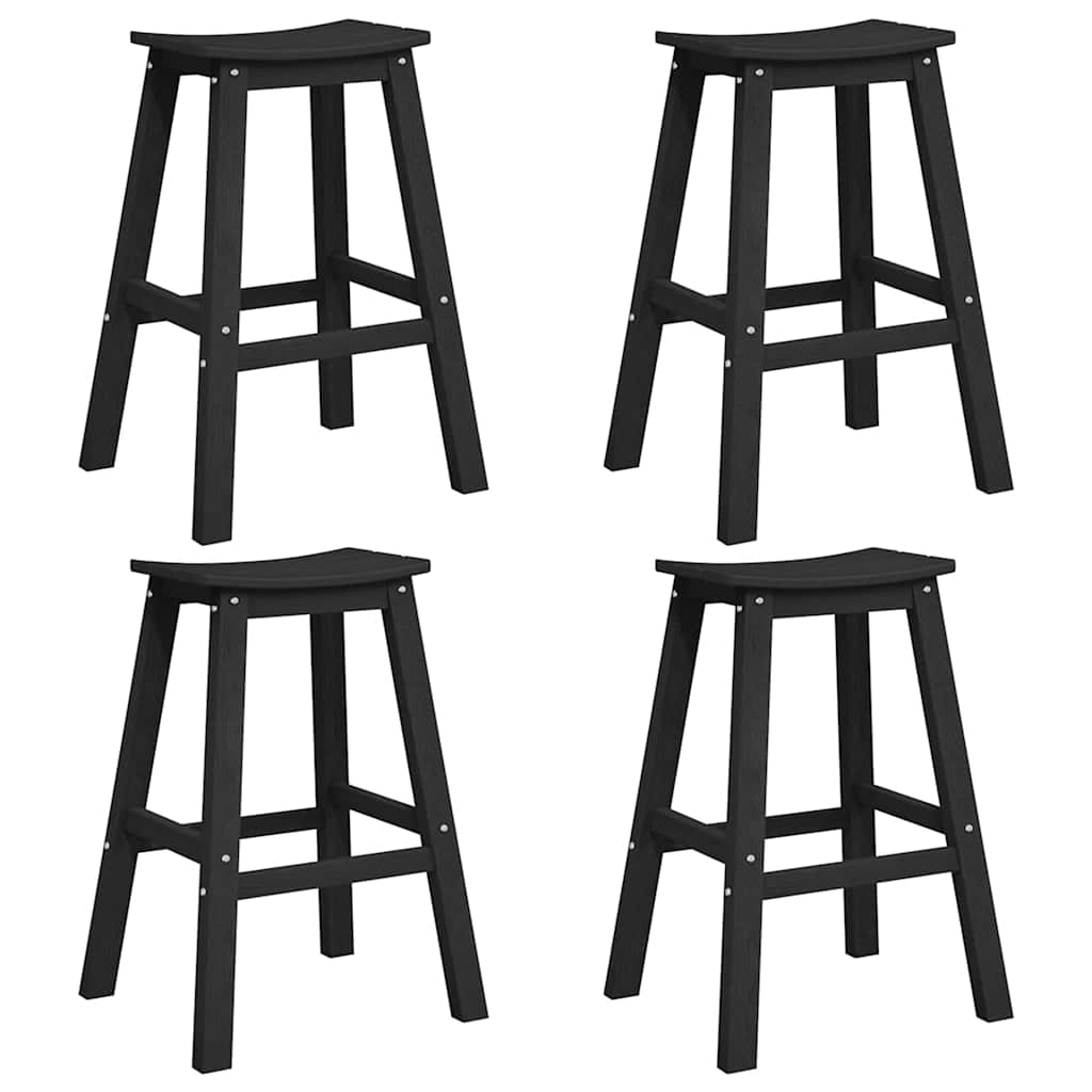 vidaXL Garden Bar Set 4 pcs Black HDPE 2