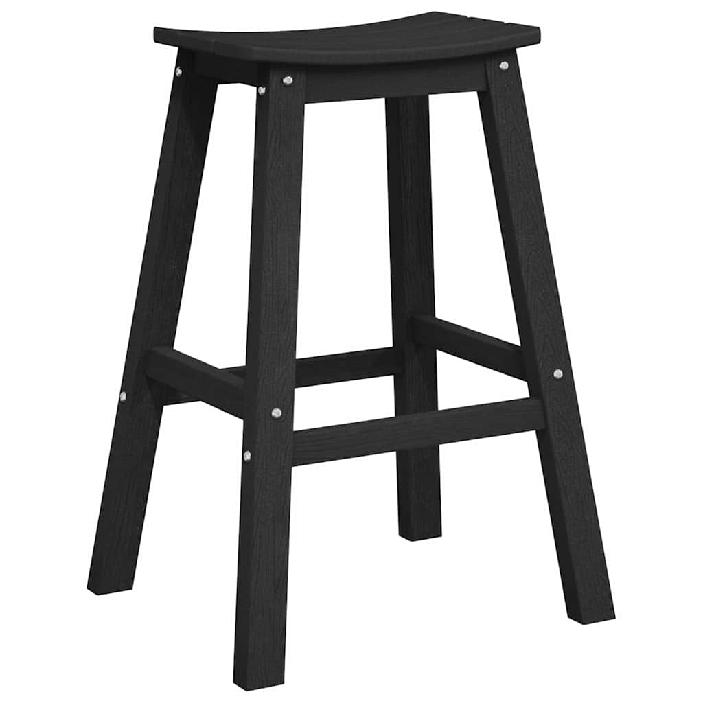 vidaXL Garden Bar Set 4 pcs Black HDPE 4