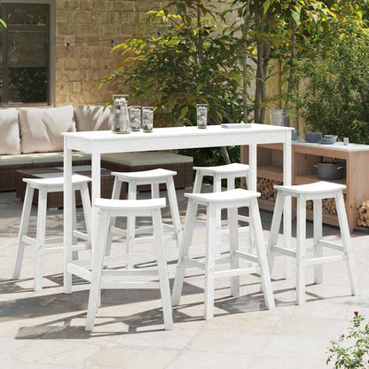 vidaXL Garden Bar Set 6 pcs White HDPE 1