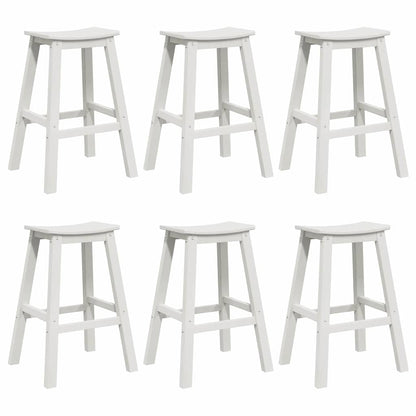 vidaXL Garden Bar Set 6 pcs White HDPE 2