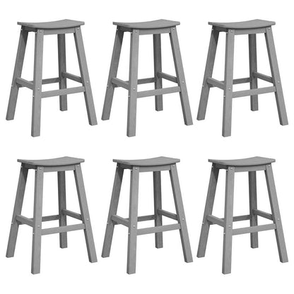 Garden Bar Set 3 pcs HDPE Light grey 6x stool
