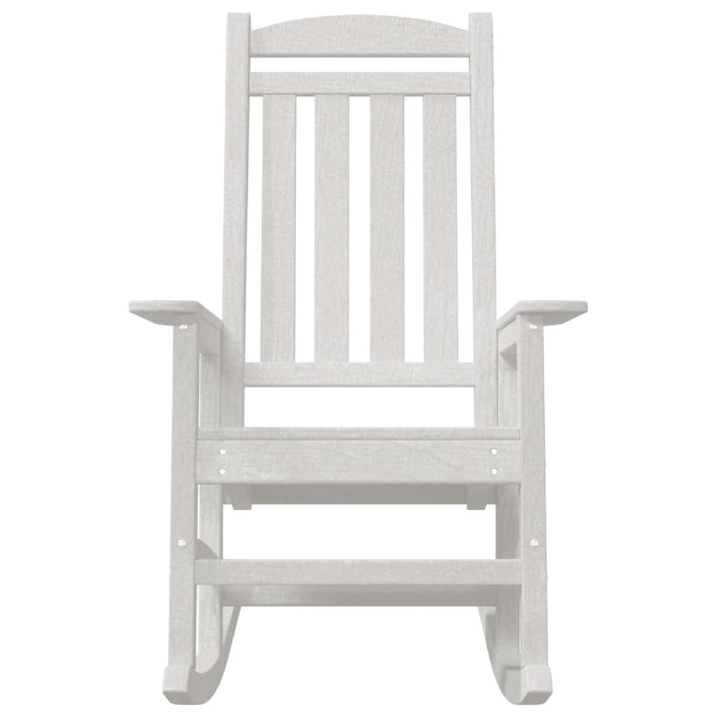 vidaXL Rocking Chair 2 pcs White Polyethylene 5