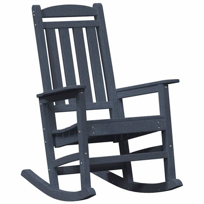 vidaXL Rocking Chair 2 pcs Navy Polyethylene 4