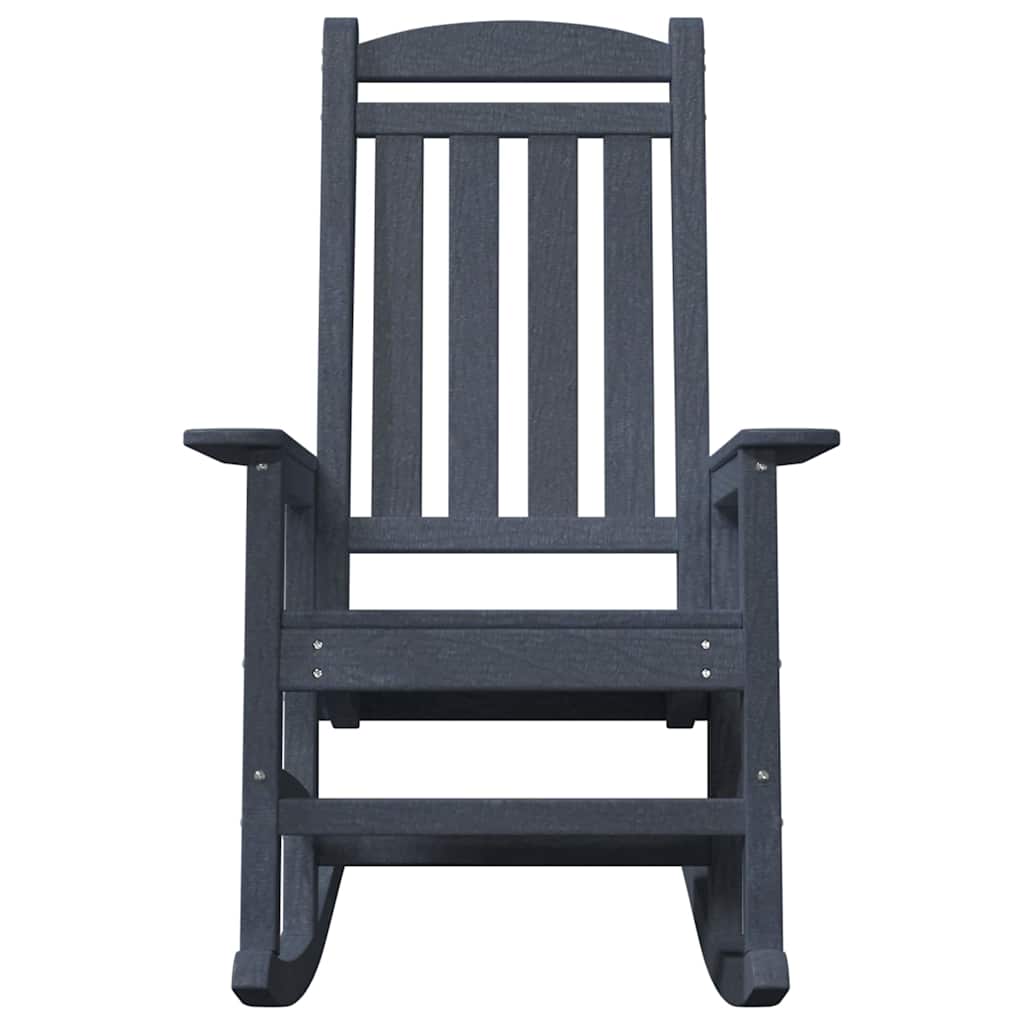 vidaXL Rocking Chair 2 pcs Navy Polyethylene 5