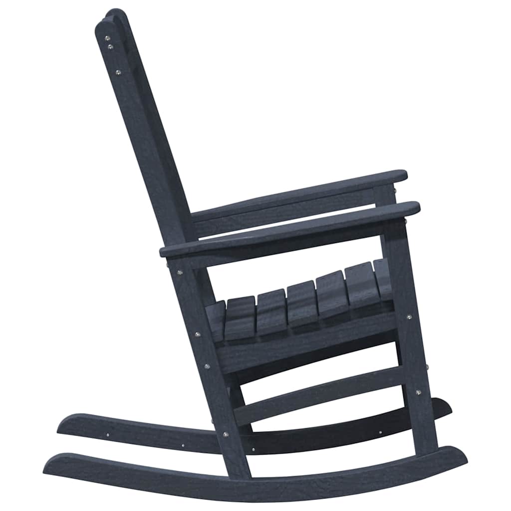 vidaXL Rocking Chair 2 pcs Navy Polyethylene 6