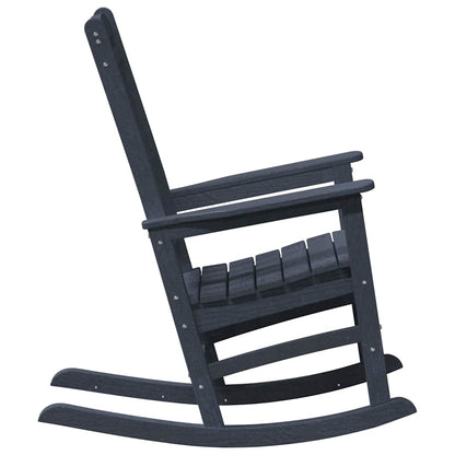 vidaXL Rocking Chair 2 pcs Navy Polyethylene 6