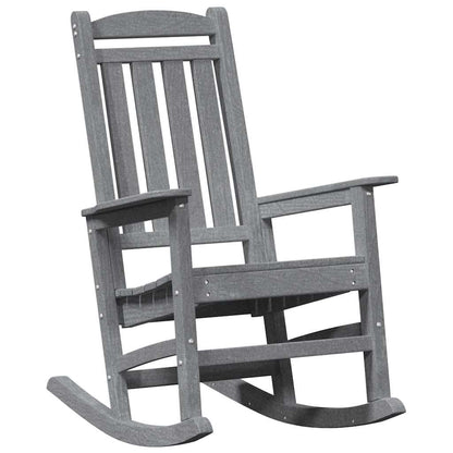 vidaXL Rocking Chair 2 pcs Light Grey Polyethylene 4