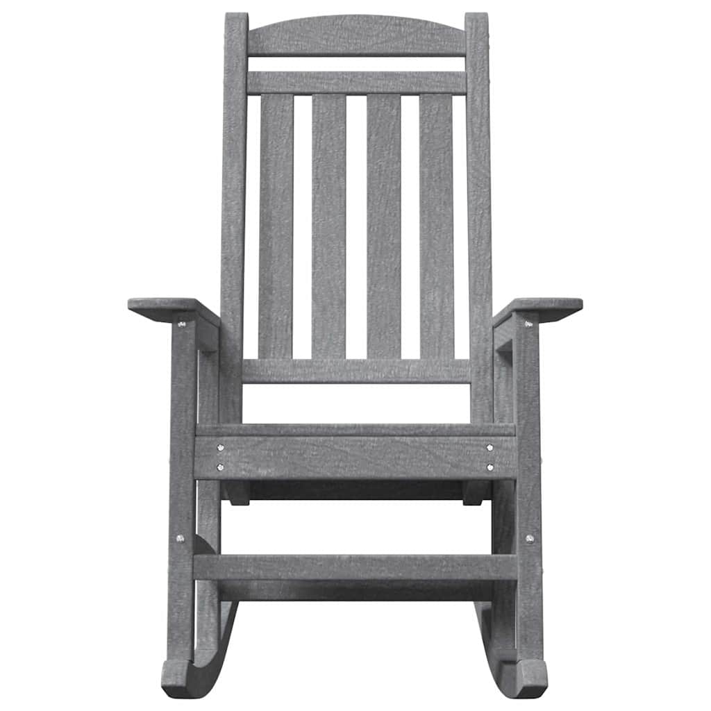 vidaXL Rocking Chair 2 pcs Light Grey Polyethylene 5