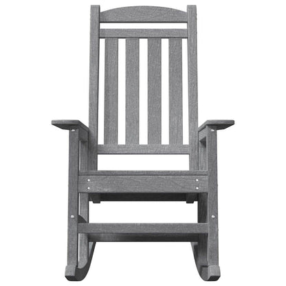 vidaXL Rocking Chair 2 pcs Light Grey Polyethylene 5