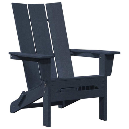 vidaXL Garden Chair 2 pcs Navy Polyethylene 4