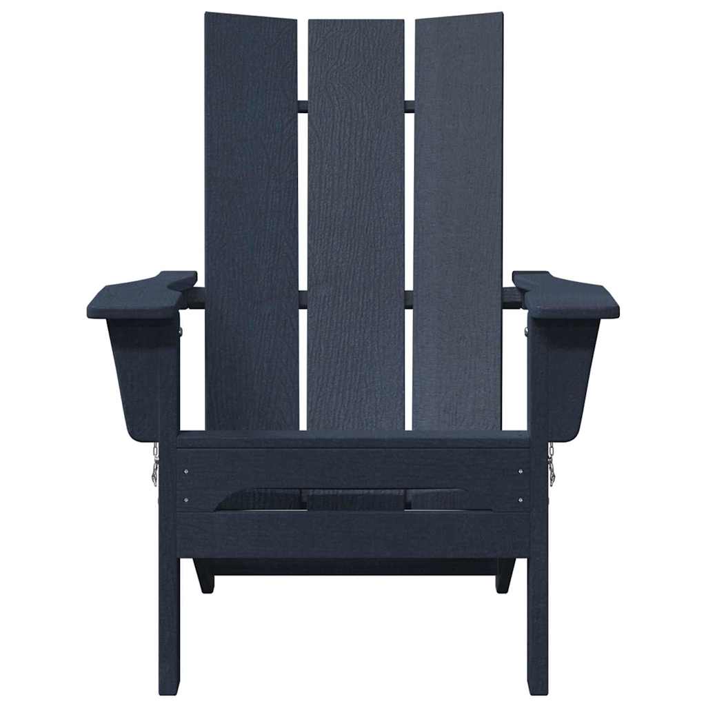vidaXL Garden Chair 2 pcs Navy Polyethylene 5