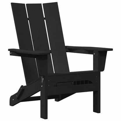 vidaXL Garden Chair 2 pcs Black Polyethylene 4