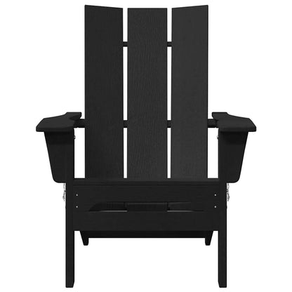 vidaXL Garden Chair 2 pcs Black Polyethylene 5