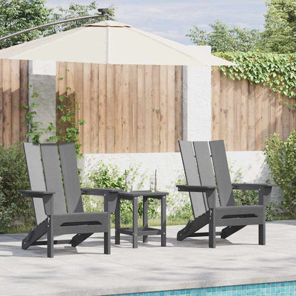 vidaXL Garden Chair 2 pcs Light Grey Polyethylene 1