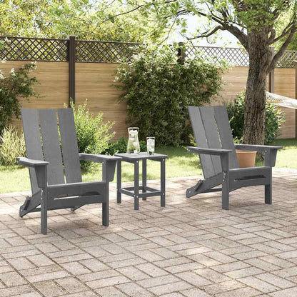 vidaXL Garden Chair 2 pcs Light Grey Polyethylene 3