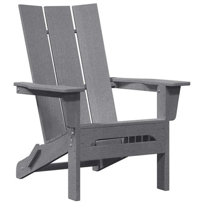 vidaXL Garden Chair 2 pcs Light Grey Polyethylene 4