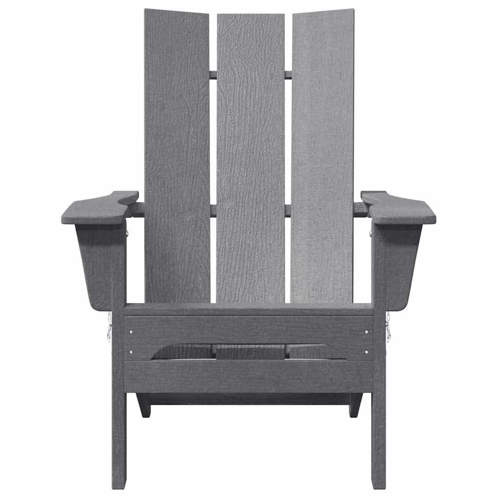 vidaXL Garden Chair 2 pcs Light Grey Polyethylene 5