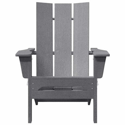vidaXL Garden Chair 2 pcs Light Grey Polyethylene 5