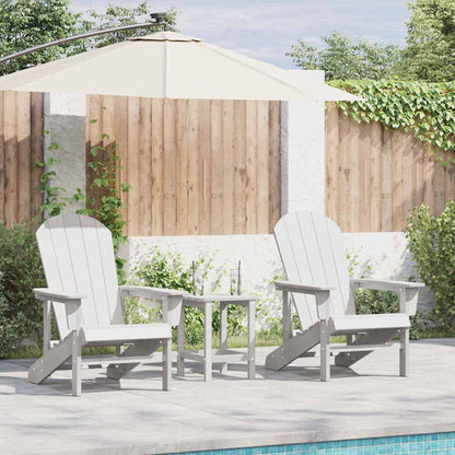 vidaXL Garden Chair 2 pcs White Polyethylene 1