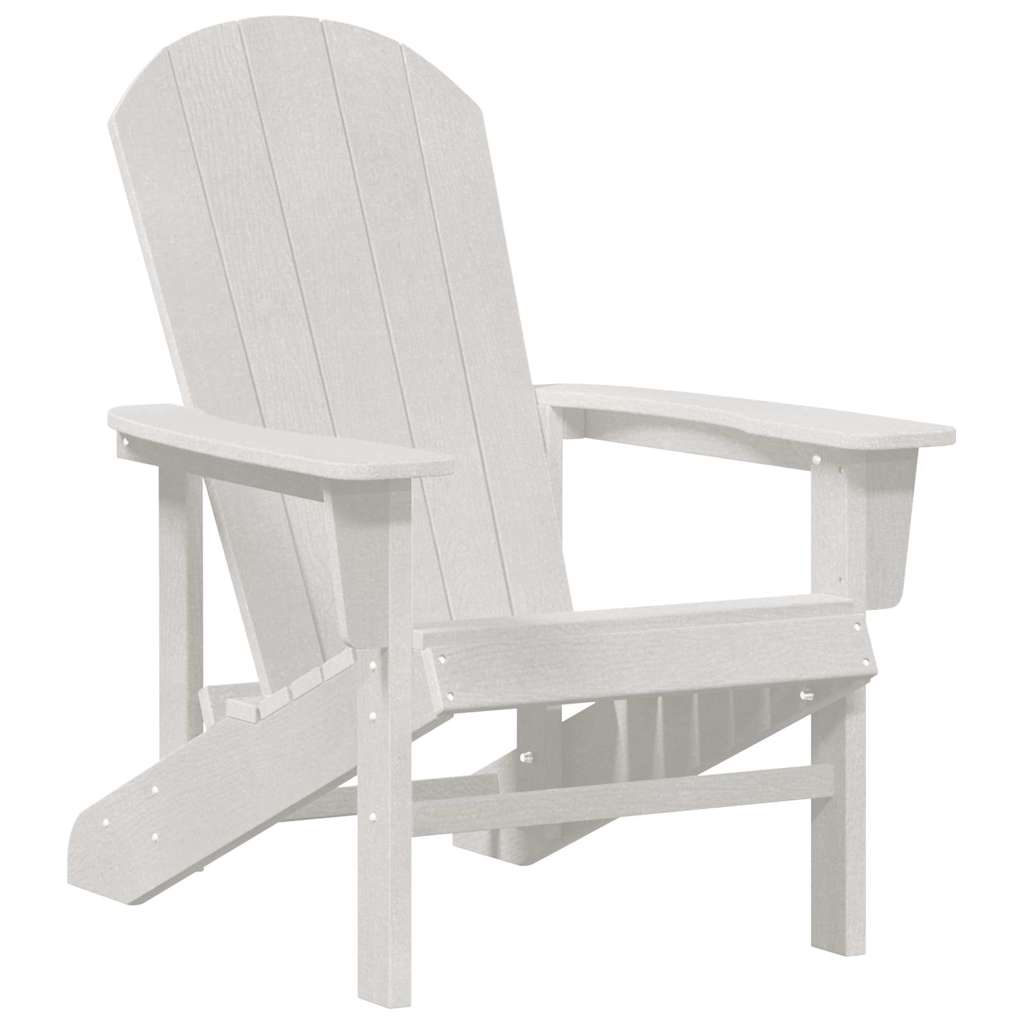 vidaXL Garden Chair 2 pcs White Polyethylene 4
