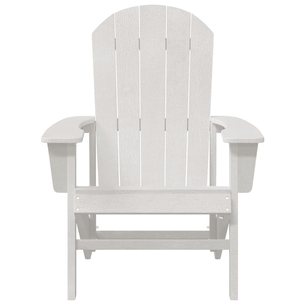 vidaXL Garden Chair 2 pcs White Polyethylene 5