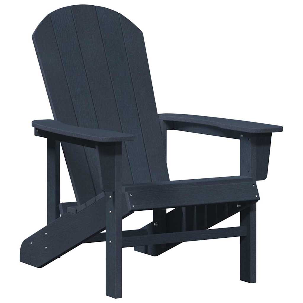 vidaXL Garden Chair 2 pcs Navy Polyethylene 4