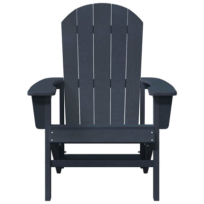 vidaXL Garden Chair 2 pcs Navy Polyethylene 5
