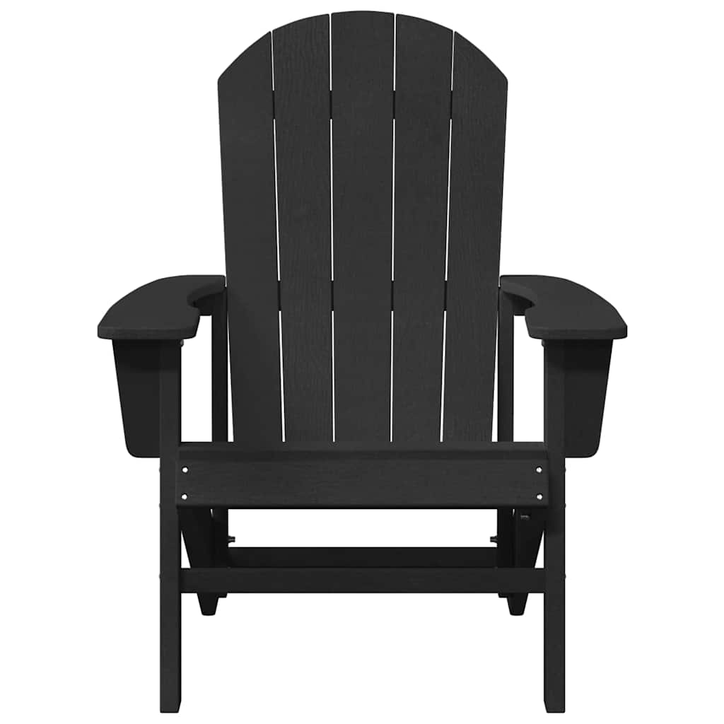 vidaXL Garden Chair 2 pcs Black Polyethylene 5