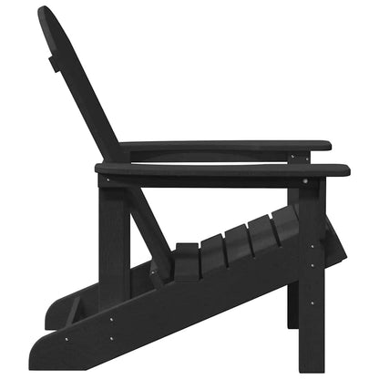 vidaXL Garden Chair 2 pcs Black Polyethylene 6