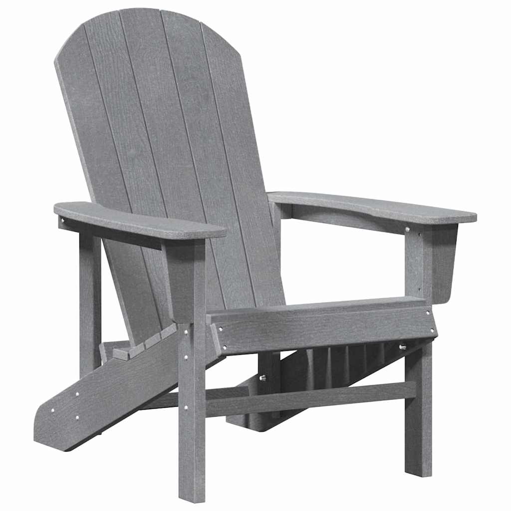 vidaXL Garden Chair 2 pcs Light Grey Polyethylene 4