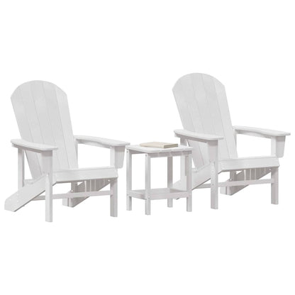 vidaXL Garden Chair 3 pcs White Polyethylene 3