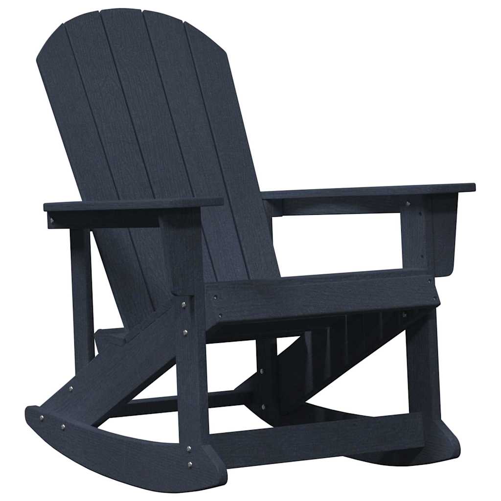 vidaXL Adirondack Rocking Chairs 2 pcs Navy Blue HDPE 4