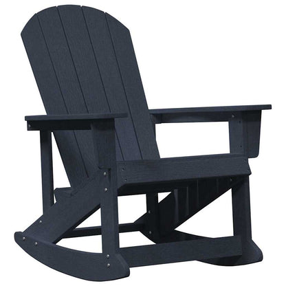 vidaXL Adirondack Rocking Chairs 2 pcs Navy Blue HDPE 4