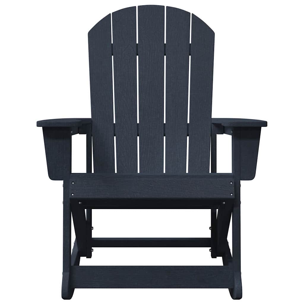 vidaXL Adirondack Rocking Chairs 2 pcs Navy Blue HDPE 5