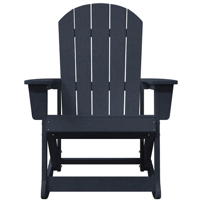 vidaXL Adirondack Rocking Chairs 2 pcs Navy Blue HDPE 5