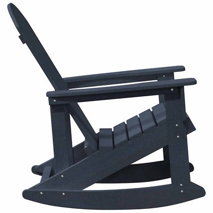 vidaXL Adirondack Rocking Chairs 2 pcs Navy Blue HDPE 6