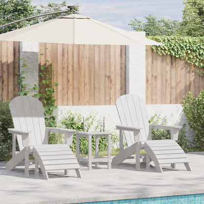 vidaXL Garden Chair 2 pcs White Polyethylene 1