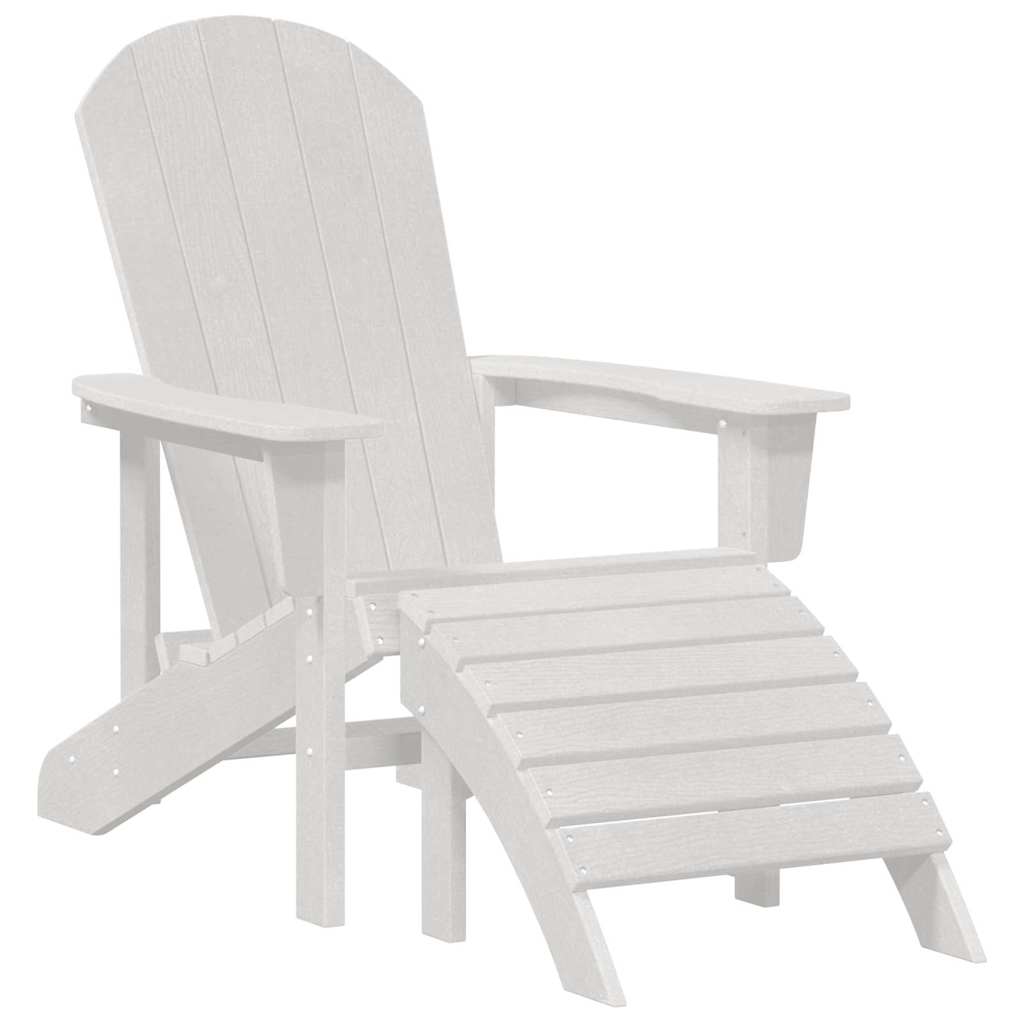 vidaXL Garden Chair 2 pcs White Polyethylene 4
